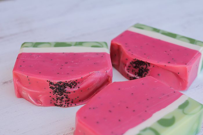 summer melon soap by nora's soap shoppe